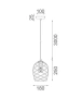 Pendant lamp Neta E27 40W BLK
