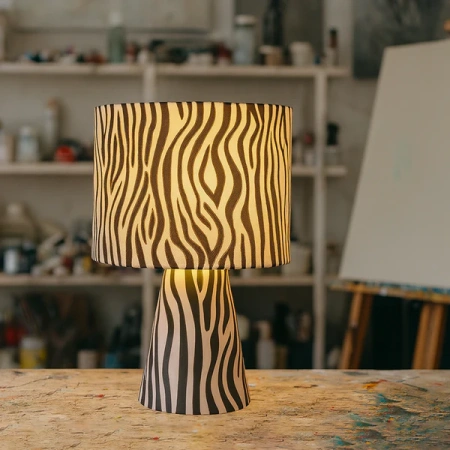 Table lamp Momo Zebra E27 BL