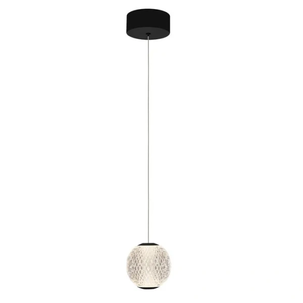 Langdon-1 Light LED Pendant Black 5K