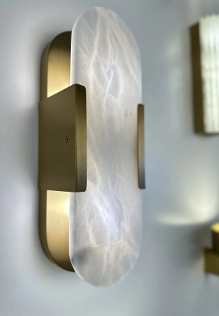 Wall light Lazata W1 Alabaster Spanish Marble G9 BRS