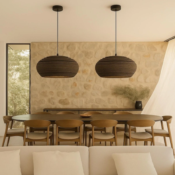 Pendant lamp Zanora Oval E27