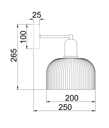 Wall light VINTAJ3W E27 Amber
