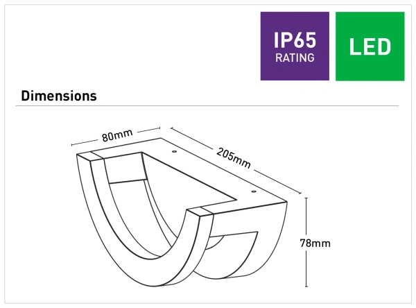 Wall light Emma LED 10W 3K BLK