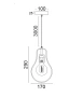 Pendant lamp CONTOUR Wire Pear