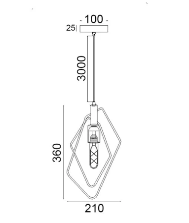 Pendant lamp CONTOUR Wire Diamond