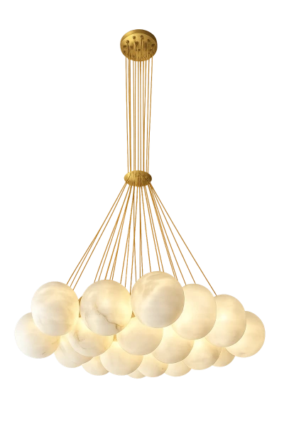 Pendant lamp Molina S19 Alabaster Spanish Marble G9 BRS