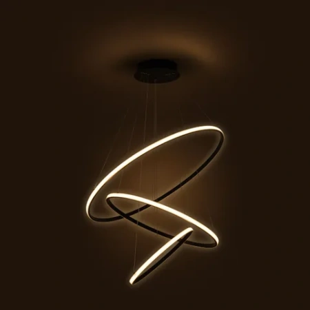 Pendant lamp Crown 3 Ring Black 3K
