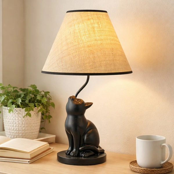 Table lamp Upward Looking Cat LED Black