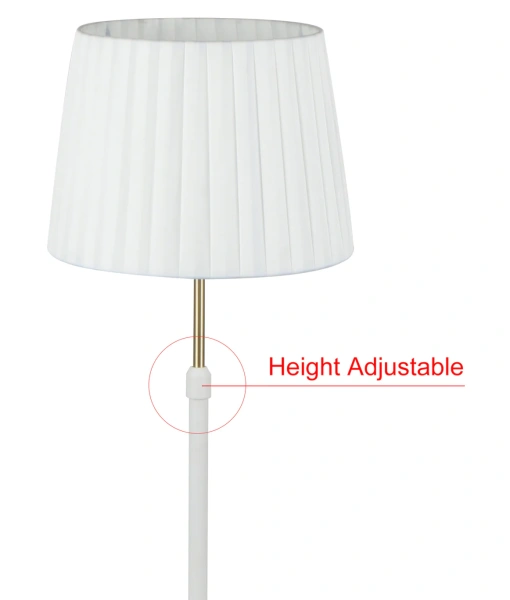 Table lamp CRECER-T2 E27 WHT/BRS
