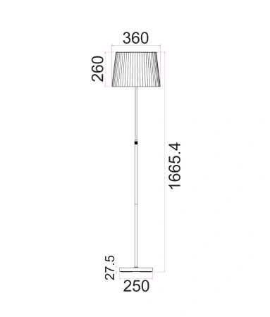 Floor lamp CRECER-F3 E27 WHT