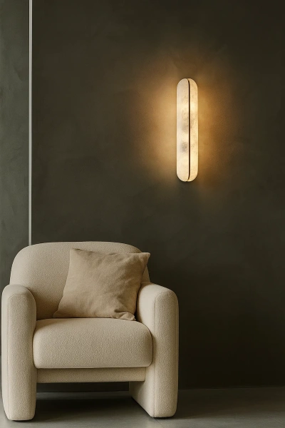 Wall light Lleida Alabaster Spanish Marble LED 8W BRS