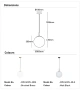 Pendant lamp Preston 1Lt Large D300 E27 BL