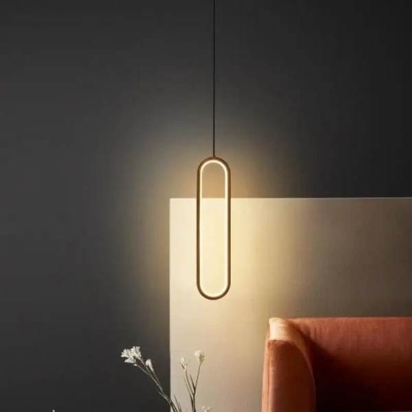 Pendant lamp Oval LED BLK 5K