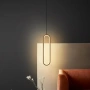 Pendant lamp Oval LED BLK 3K