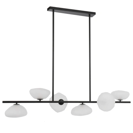Pendant lamp ZECCA 6 LTS L1500 GLASS D200 BLACK FROST
