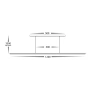 Pendant lamp Proline HV6005T-WHT L120 LED 40W 3CCT Dim
