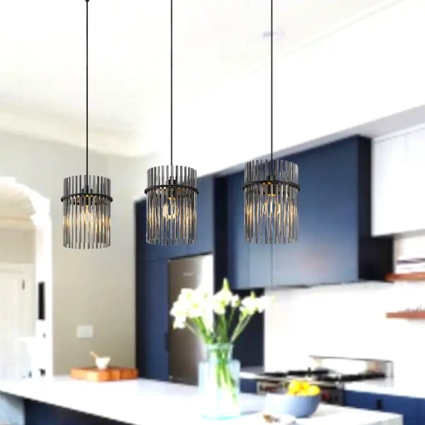 Pendant lamp Quilo 3lt E27 BLK