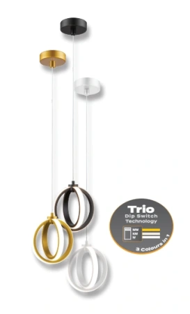 Pendant lamp Spin D17 LED 12W 3CCT BL