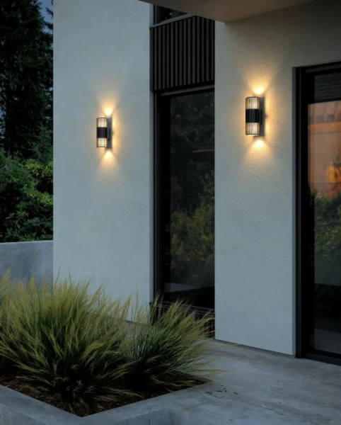 Wall light Aludra double E27 BLK