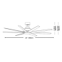 Ceiling Fan Titanic 60 DC 8 blade High Airflow BLK-WHT