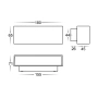 Wall light Blokk WHT Up-Down LED HV3639T-WHT IP65