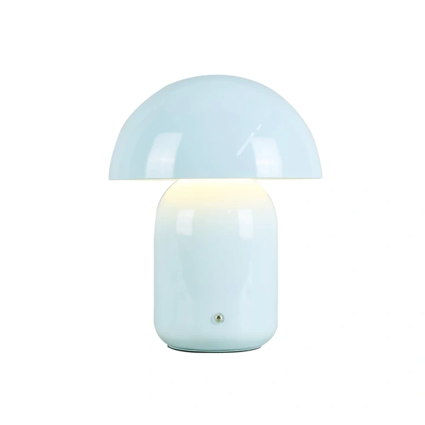 Table Lamp Mushroom LED CCT Dim Rechargeable Pale Blue