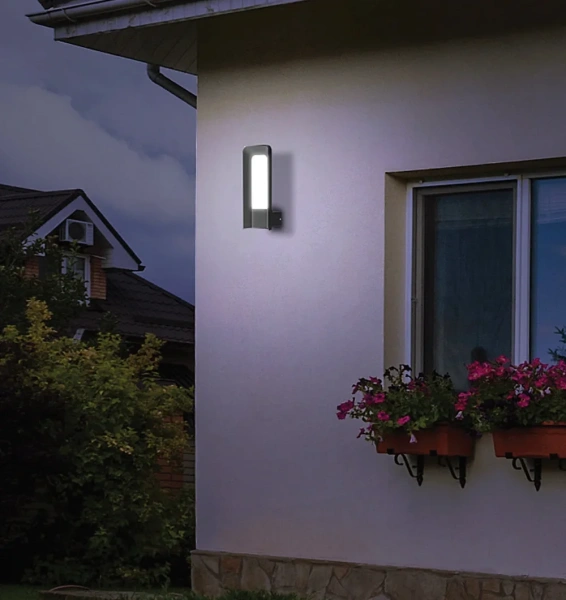 Wall light HATHOR 1 LED Dark Grey Rectangular IP54