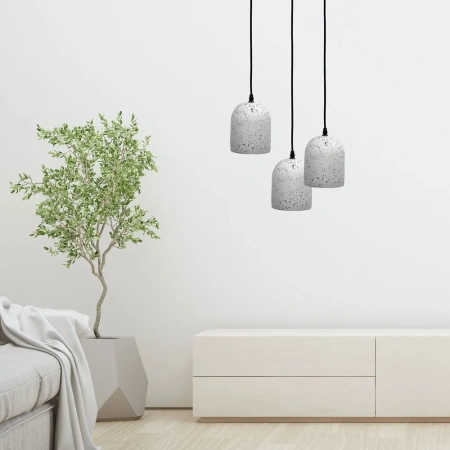 Single pendant TERROS.130 TERRAZZO E14