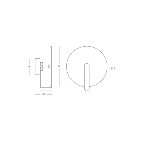 Wall light Zeus Ray Alabaster Marble LED 5W 3K 2552 BRS
