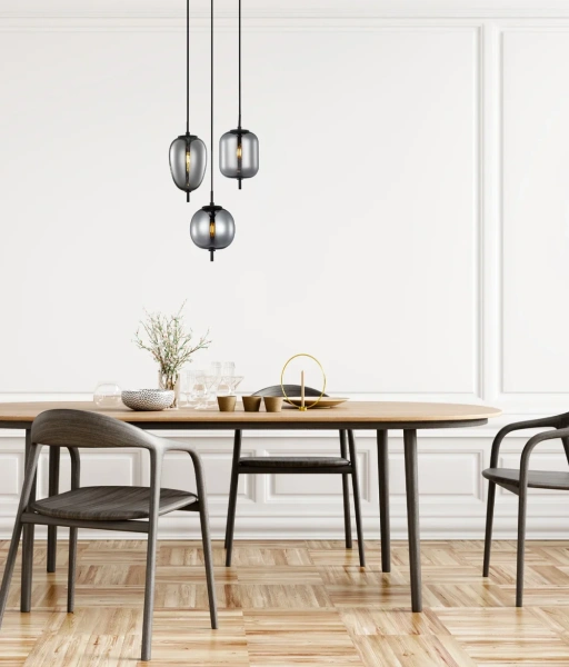 Pendant lamp PINO 7 Jar Smokey Black 10W