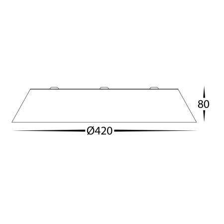 Ceiling light Noyer 420mm Walnut Timber