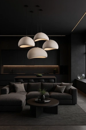 Pendant lamp Emi P45 E27 WHT