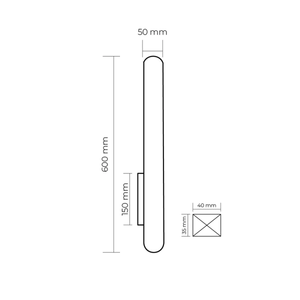 Wall light Marbelle Alabaster Marble LED H60 BRS