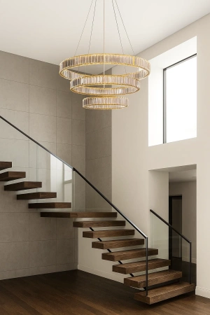 Pendant lamp Crystal Ring 3 GL CCT LED remote