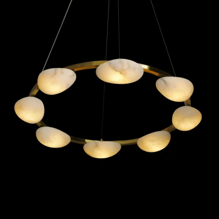 Pendant lamp Miraflores P8 Alabaster Spanish Marble D80 LED 40W CCT Dim BRS