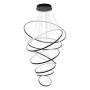 Pendant lamp Crown 8 Ring Black 3K