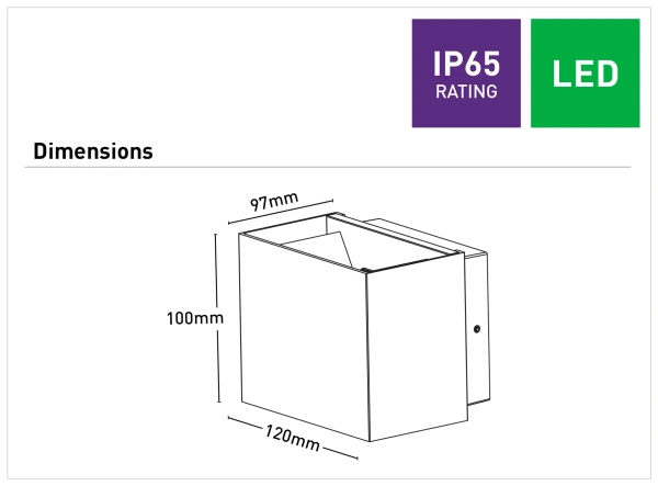 Wall light Evora LED 10W Up-Down adjustable BLK